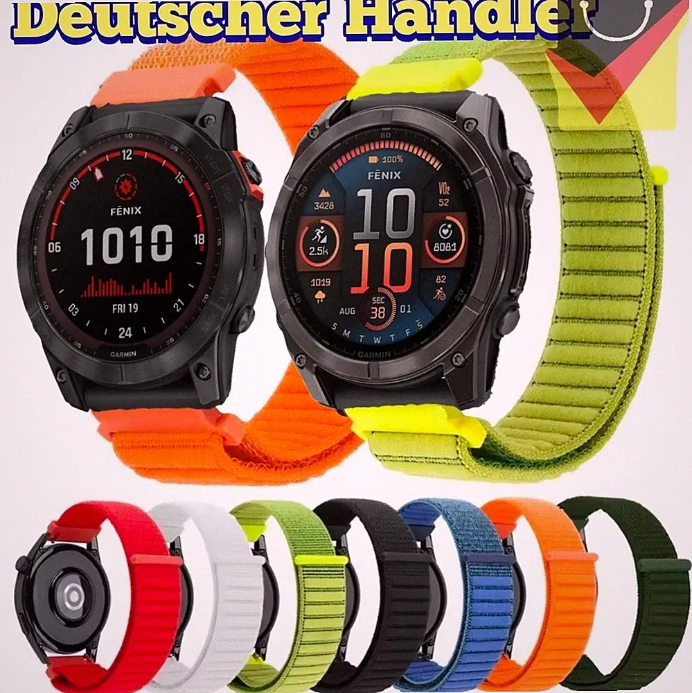 Armband Click Fit für Garmin Fenix 8 47mm/ 7 / 6 /Pro/5/Forerunner 22mm Instinct