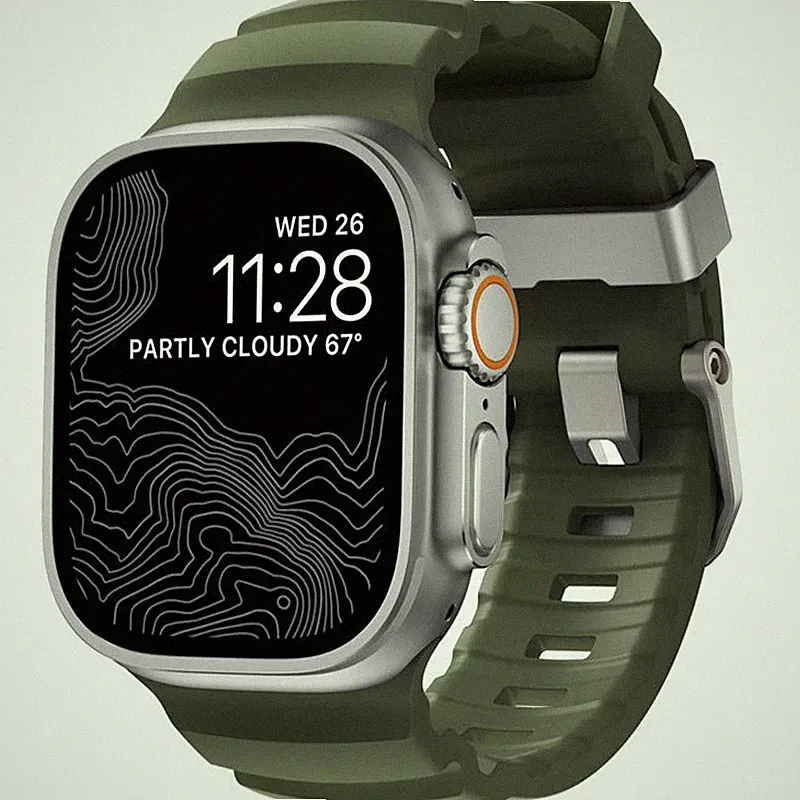 Armband für Smart Watch 49/46/45/44 mm Nomad Uhrarmbänd Uhrbänd Bänd Dunkelgrün