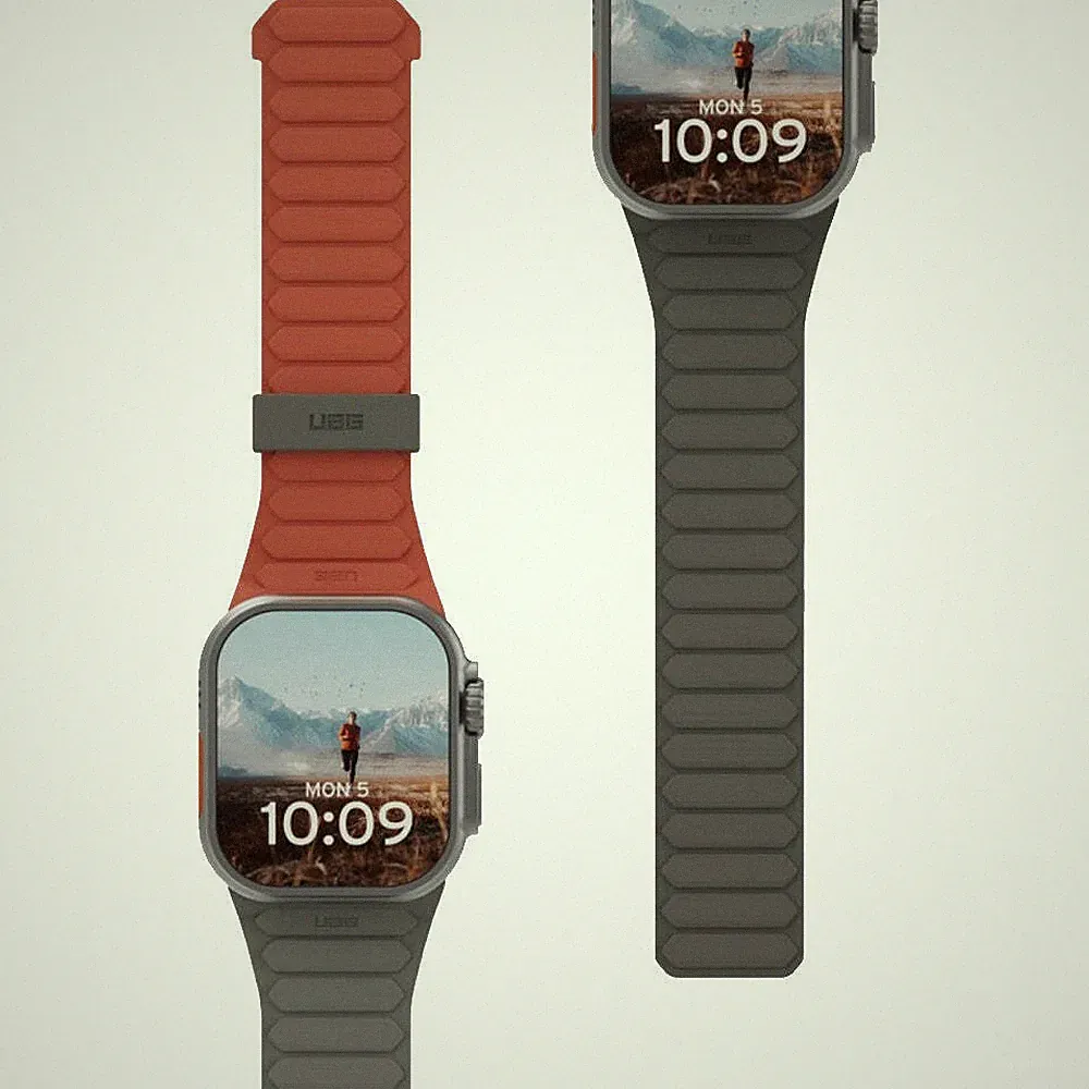 Armband für Smart Watch 49/46/45/44 mm UAG Uhrarmbänd Uhrbänd Bänd Orange-Grün