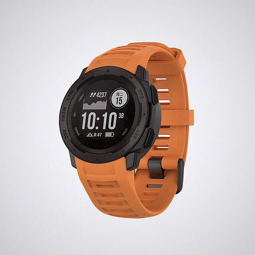 Armband Kompatibel mit Garmin Instinct 2, 22mm Silikon Ersatzarmband für Garm...