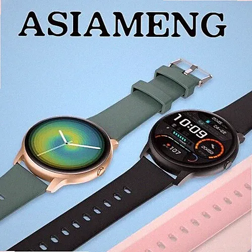 ASIAMENG Runde Herrenuhr, Herzfrequenzmesser Smartwatch, IP68 wasserdichte Podom