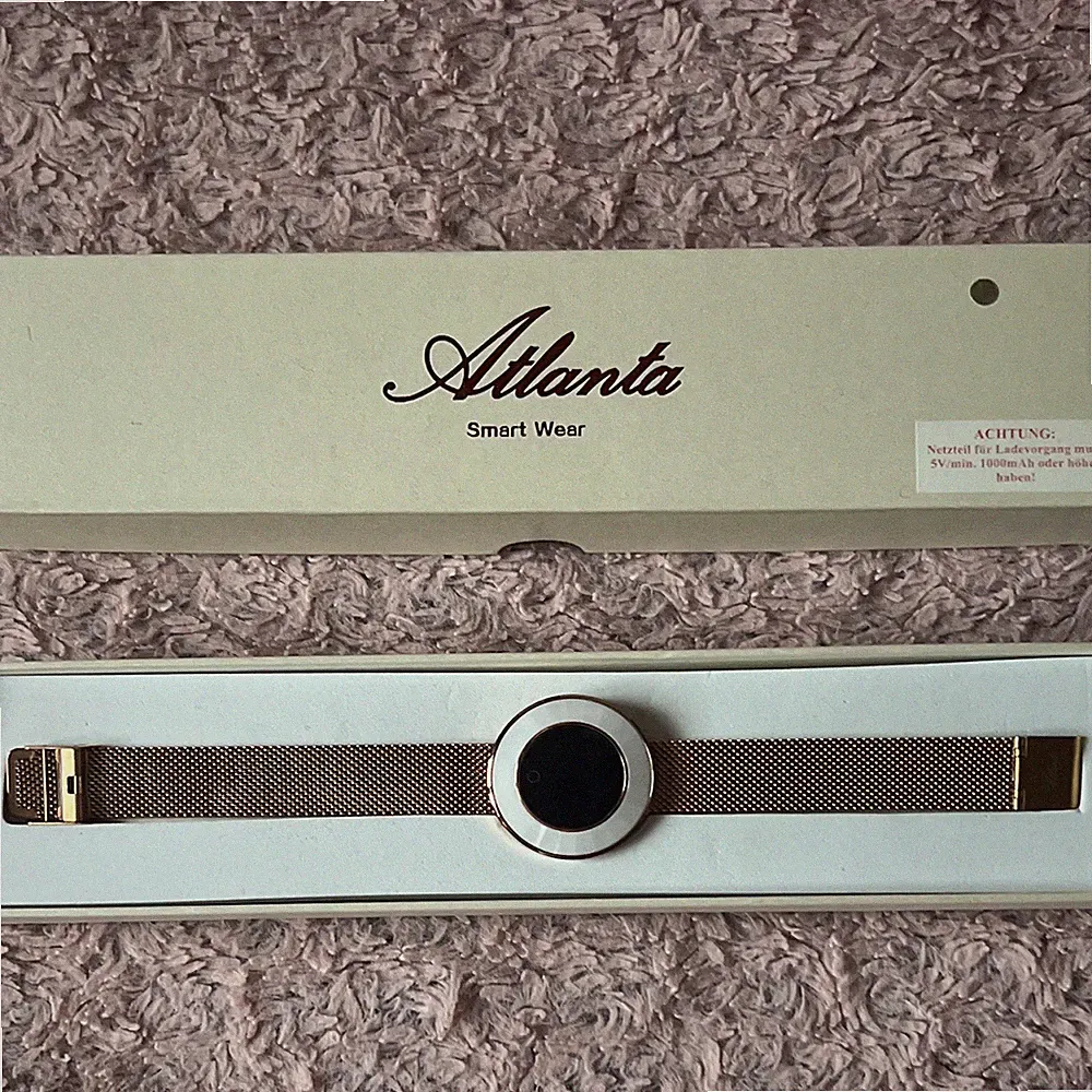 Atlanta Smartband 9705 Smartwatch 36 mm Gold Milanaise Metallarmband IP68
