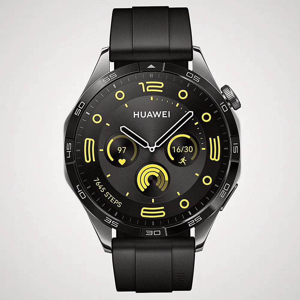 Aussteller Huawei Watch GT4 46mm Smartwatch Schwarz Smartwatch GPS Android iOS