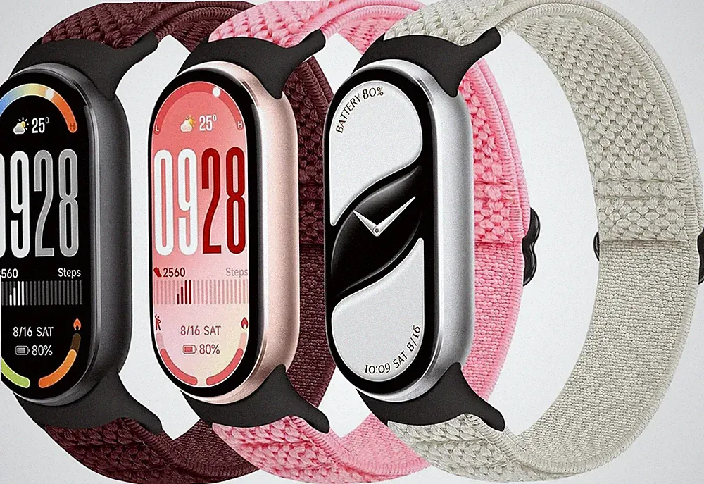Bcuckood Elastisches Armband Kompatibel mit Xiaomi Smart Band 10/9/8 Damen