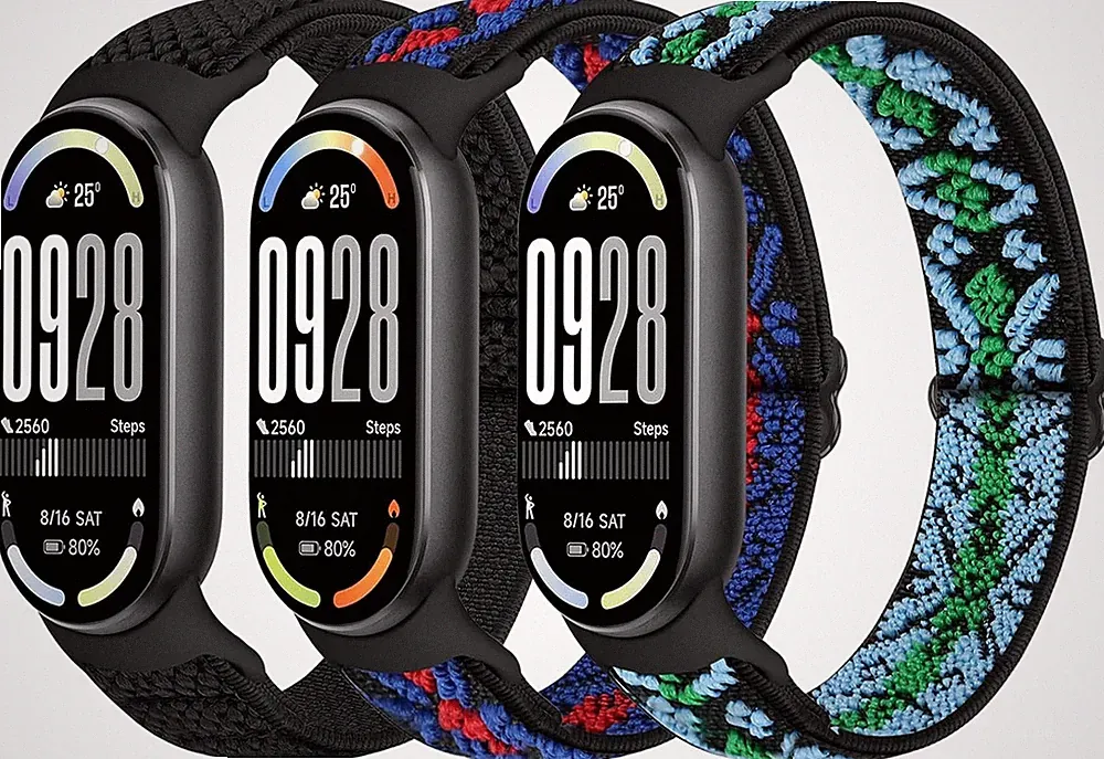 Bcuckood Elastisches Armband Kompatibel mit Xiaomi Smart Band 10/9/8 Damen