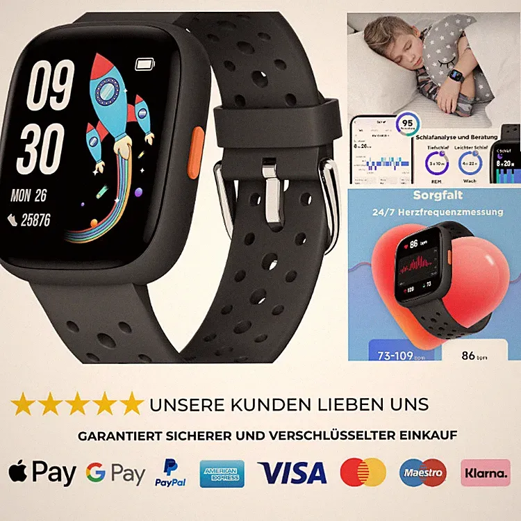 BIGGERFIVE BRAVE 2 Smartwatch für Kinder 1,8 Zoll HD Touchscreen Schrittz
