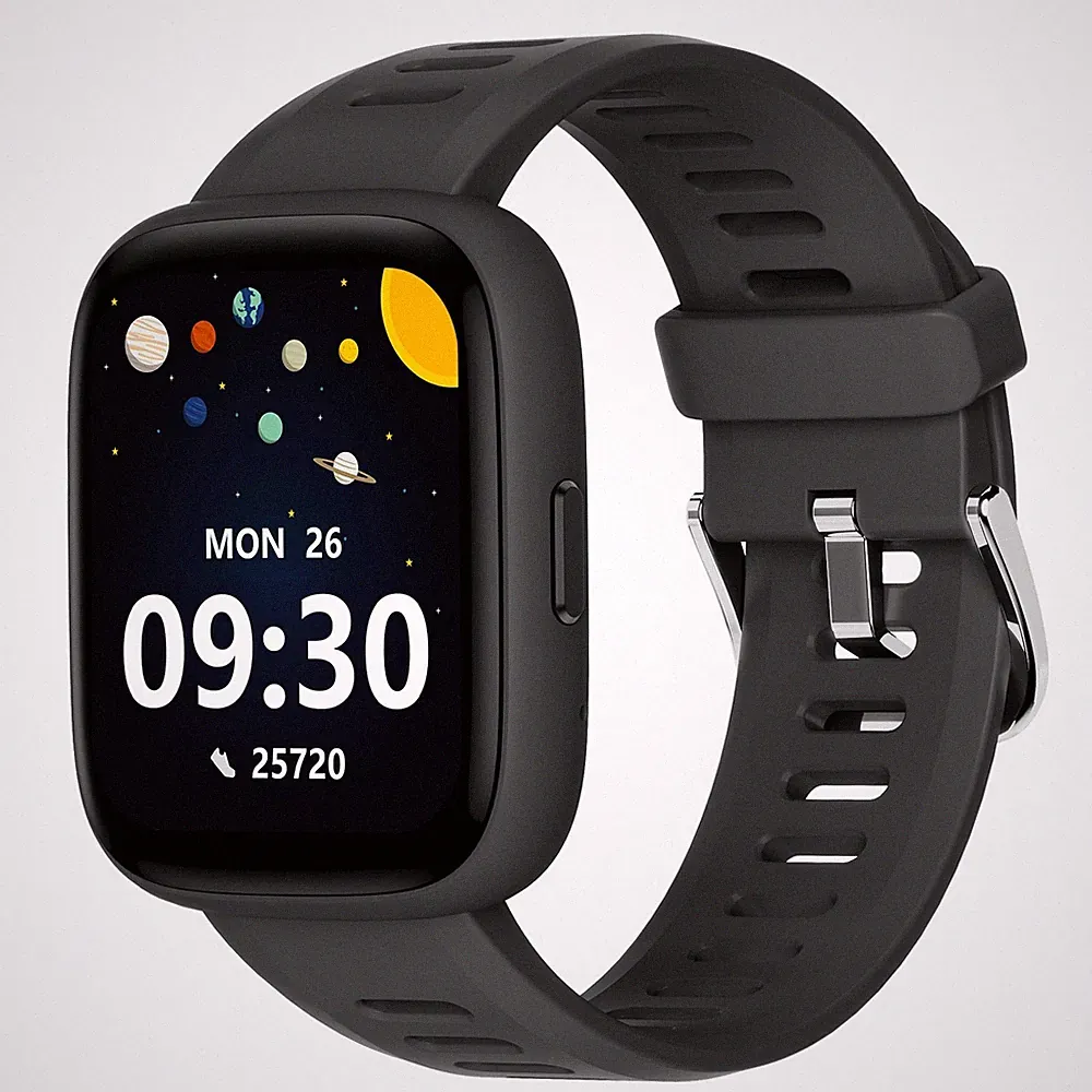 BIGGERFIVE Kinder Smartwatch, 1,8" Fitnessuhr 4 cm x 22 x 1,2 cm, schwarz