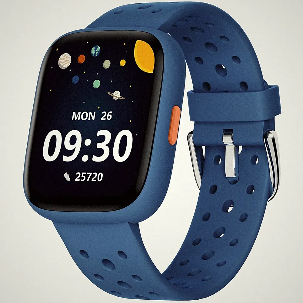 BIGGERFIVE Kinder Smartwatch, 1,8" Fitnessuhr Schrittzähler, 1,8 Zoll, blau