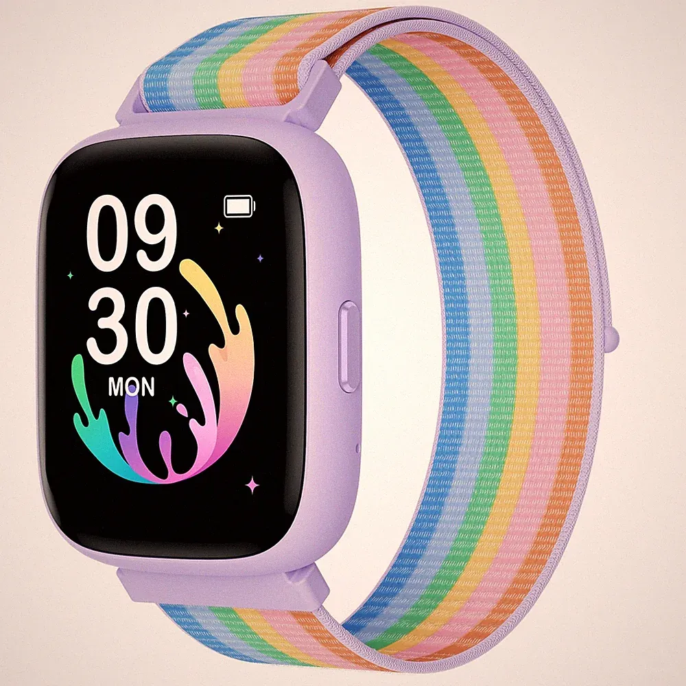 BIGGERFIVE Smartwatch Kinder 1,8" Fitness Schrittzähler, 24/7 Puls, Wasserdicht
