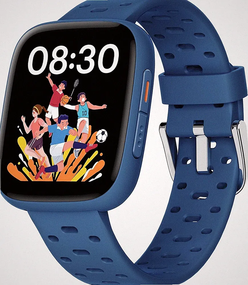 BIGGERFIVE Smartwatch Kinder 1,8" Fitness Uhr mit Schrittzähler Blau 30m, 100