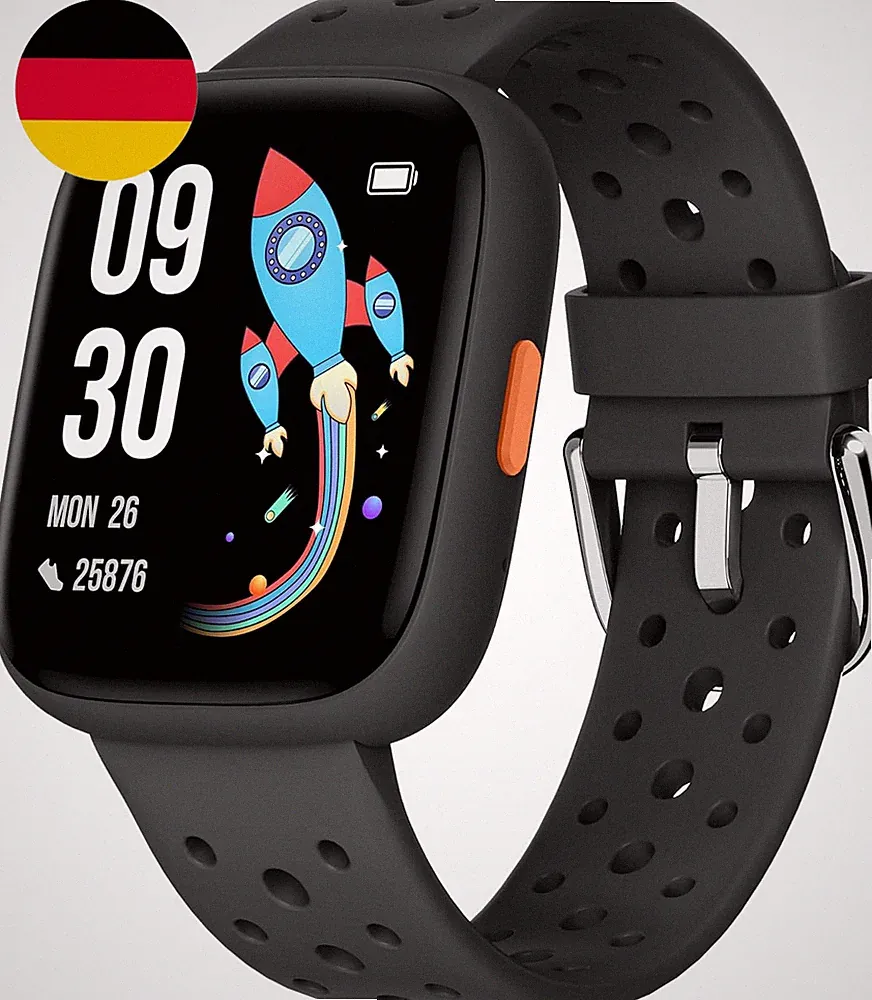 BIGGERFIVE Smartwatch Kinder, 1,8" Fitness Uhr Schrittzähler, 24/7 Puls, Schlafm