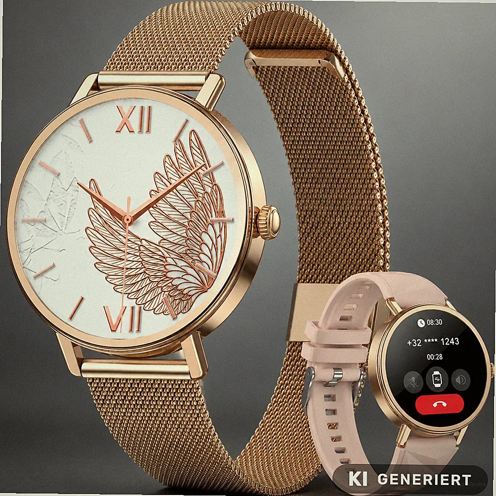 Blackview Damen-Smartwatch 1,26 Zoll Bluetooth-Anrufe Android & iOS SpO2 NEU OVP