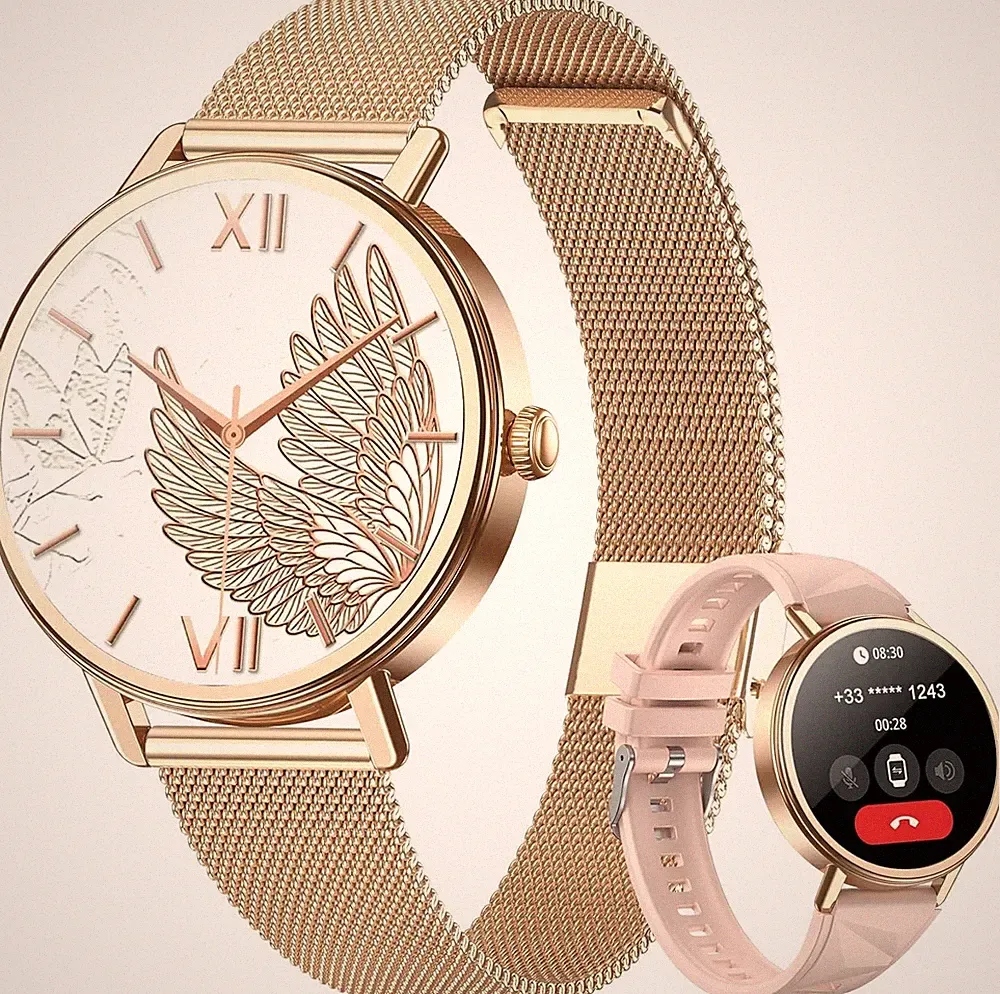 smartwatch damen rot farbe