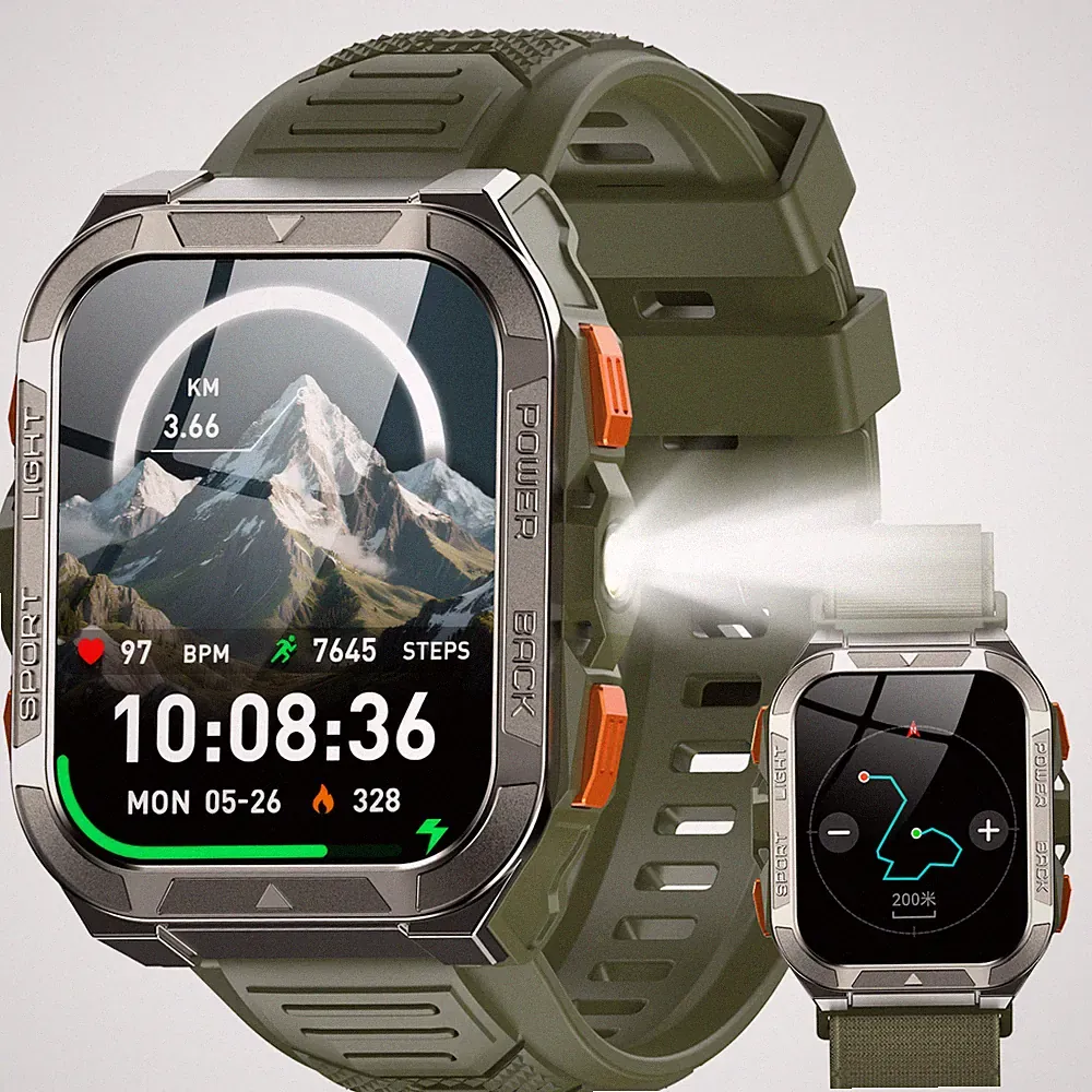Blackview Smartwatch Herren Bluetooth-Anrufe, mit GPS & Kompass Sportuhr 900mAh