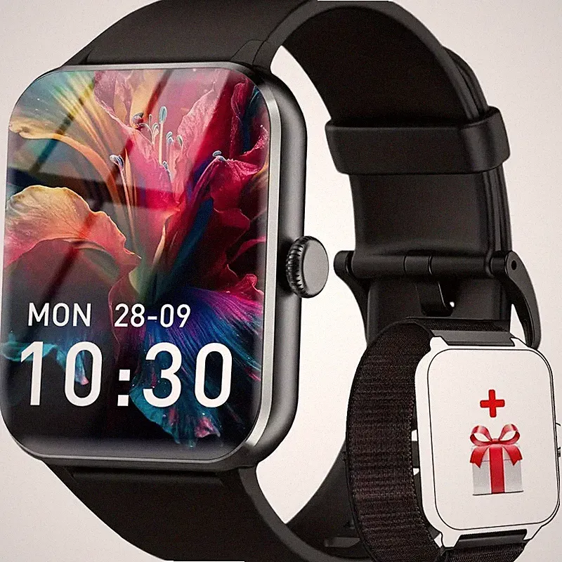 Blackview Smartwatch Herren Damen mit Bluetooth Anrufe Schrittzähler Fitnessuhr