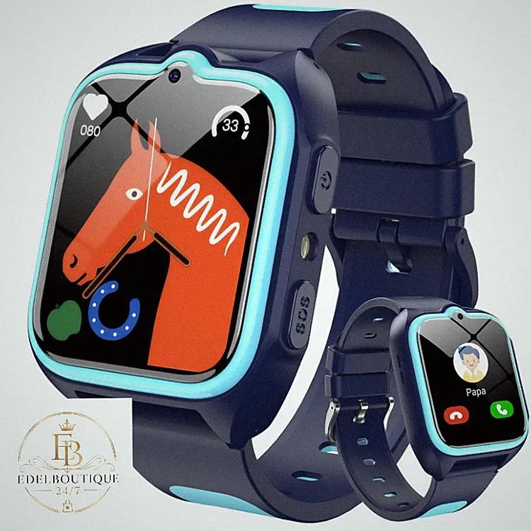 Blackview Smartwatch Kinder, GPS, 4G Videoanrufe, SIM-Karte, Schulmodus, Blau