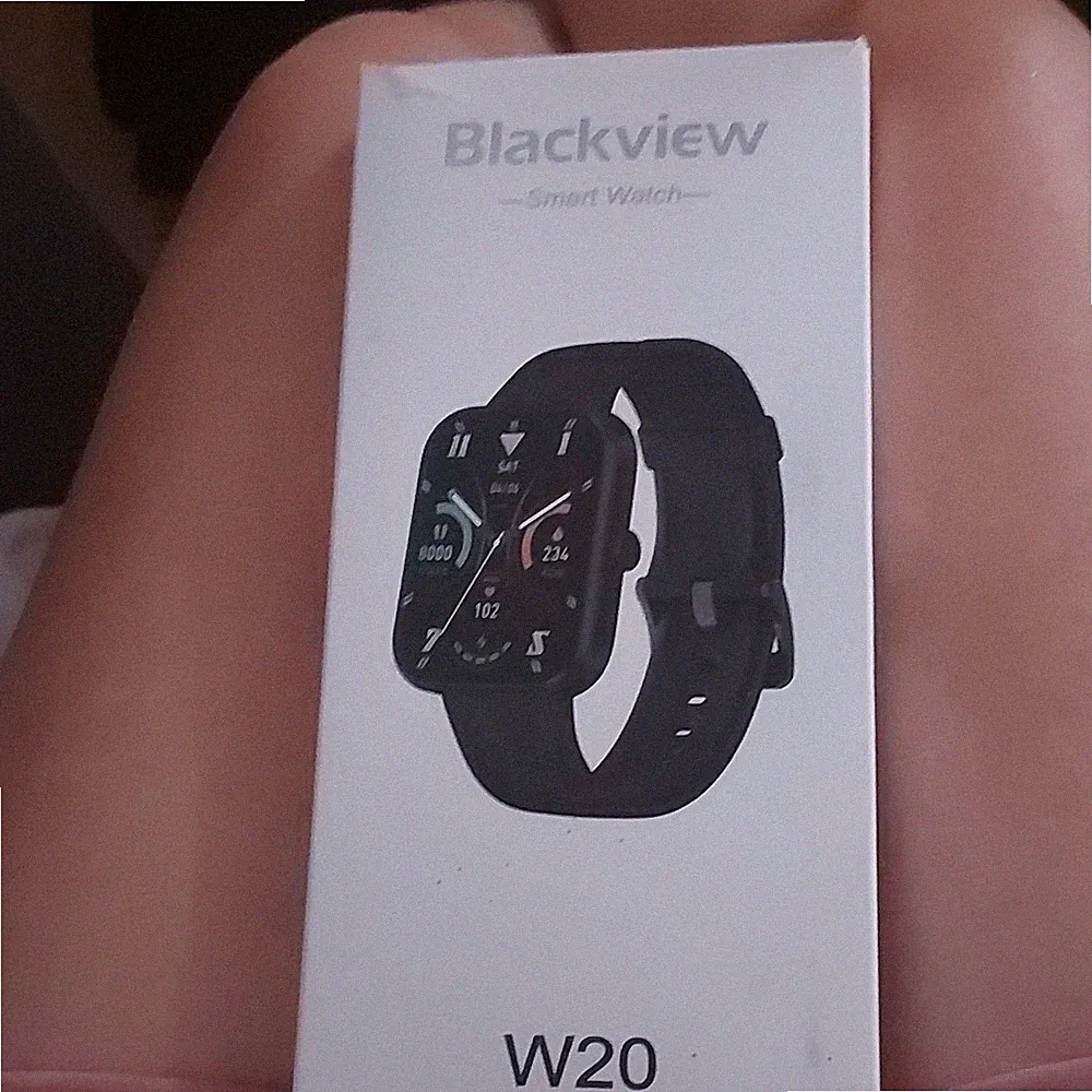 Blackview W20 Smartwatch Schwarz, Silikonarmband, Android-kompatibel