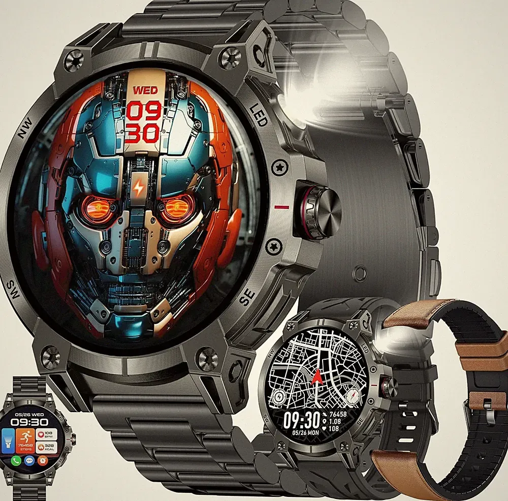 Blackview W50 Smartwatch Telefonfunktion Wasserdicht Mit Touch & Taschenlampe