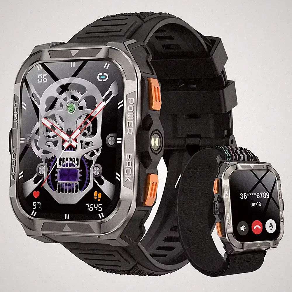Blackview W80 Pro Smartwatch Herren Militär mit Kompass Bluetooth Anrufe 900mAh