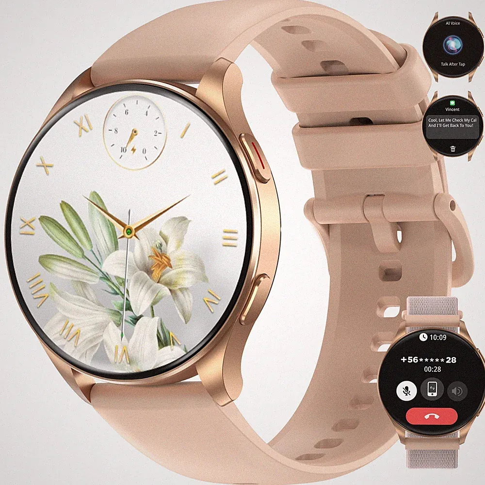 Blackview X20 Smartwatch -22MM Damen | Bluetooth-Anruf für Android & iOS | Rosa