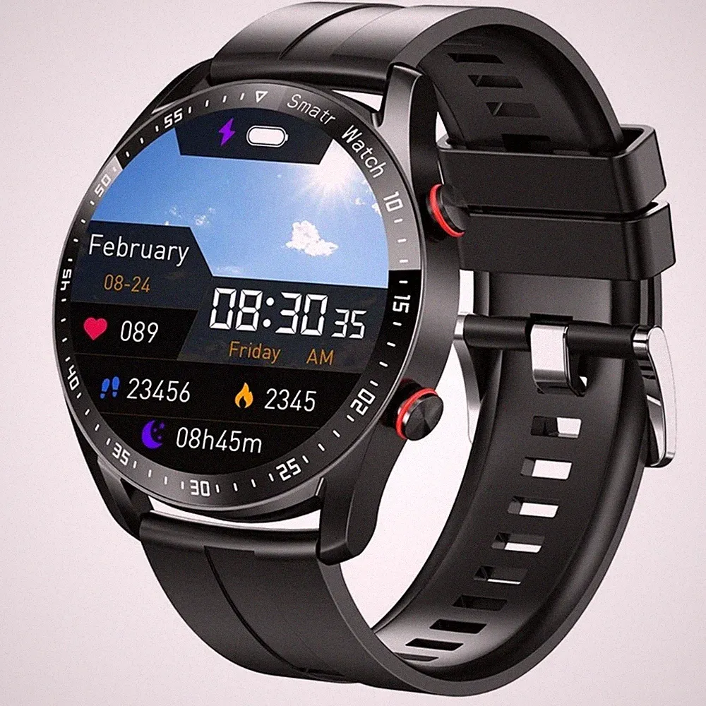 Bluetooth Smartwatch Herren Damen Blutdruckmessung ECG + PPG Fitness Android iOS