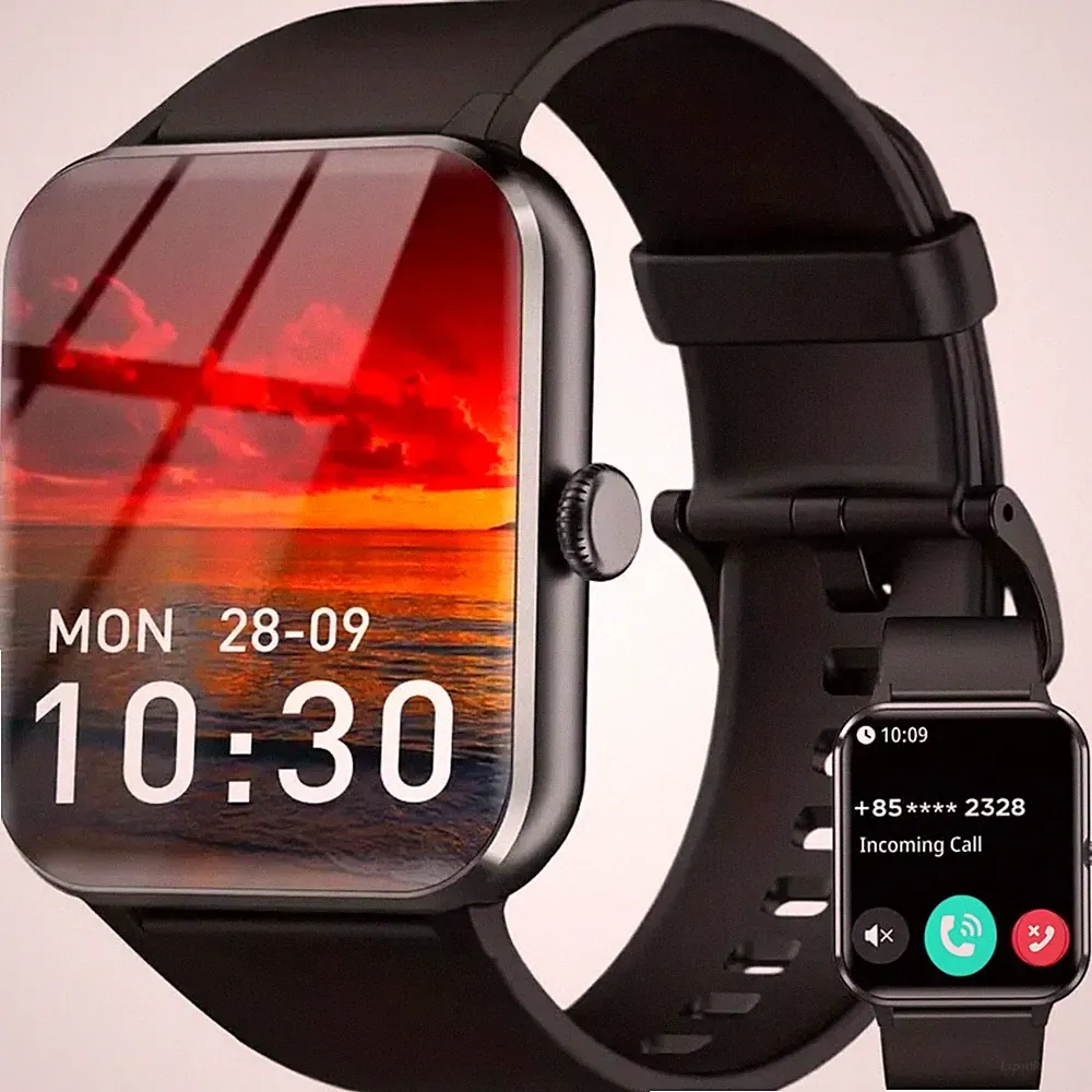 Bluetooth Smartwatch Herren Damen mit Telefonfunktion Sprachassiste Blutdruck DE