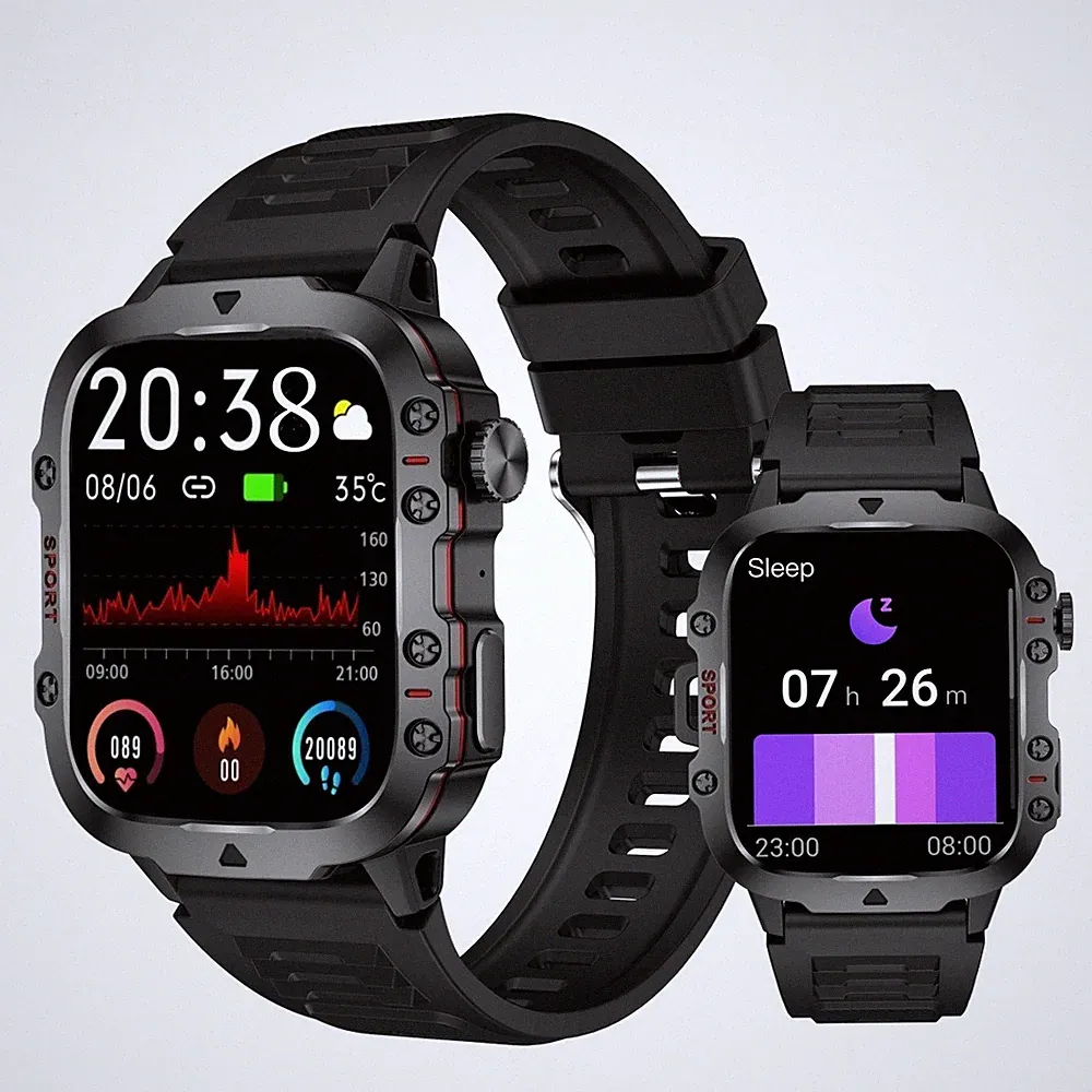 Bluetooth Smartwatch Herren Damen mit Telefonfunktion Sprachassiste Herzfrequenz