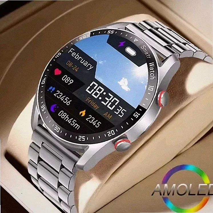 Bluetooth Smartwatch Herren watch Fitness Herzfrequenz Pulsuhr Blutdruck LUXUS