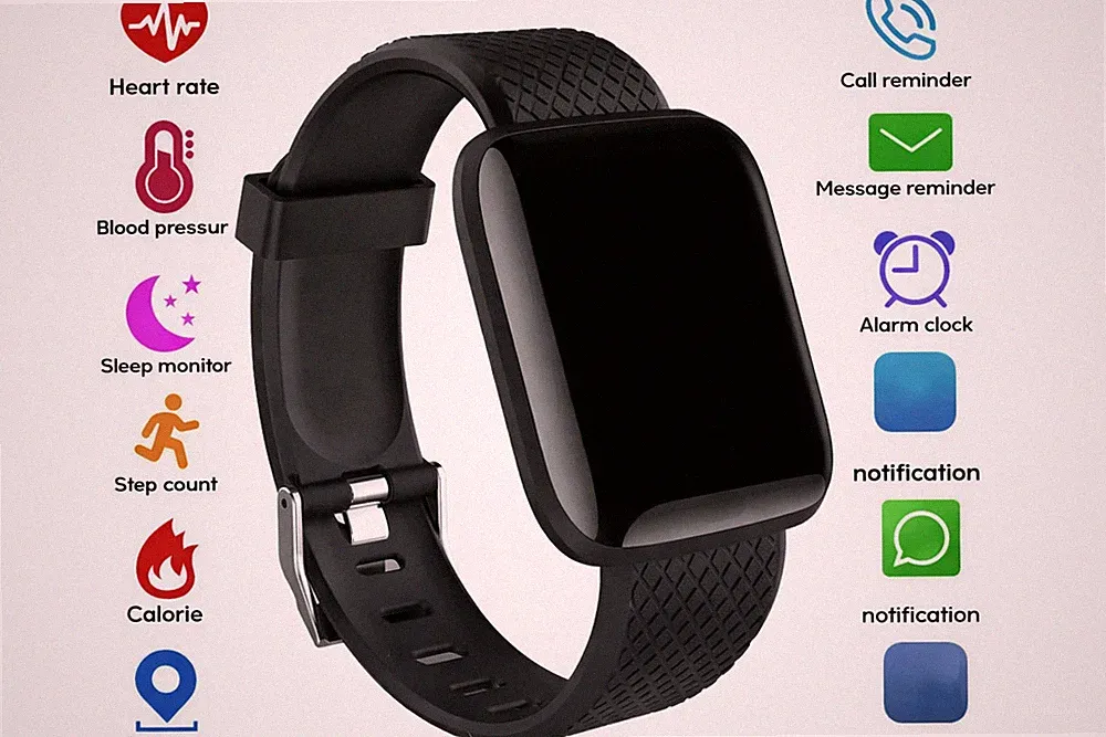 Bluetooth Smartwatch Sport Fitness Tracker Schrittzähler Armbanduhr Herren Damen