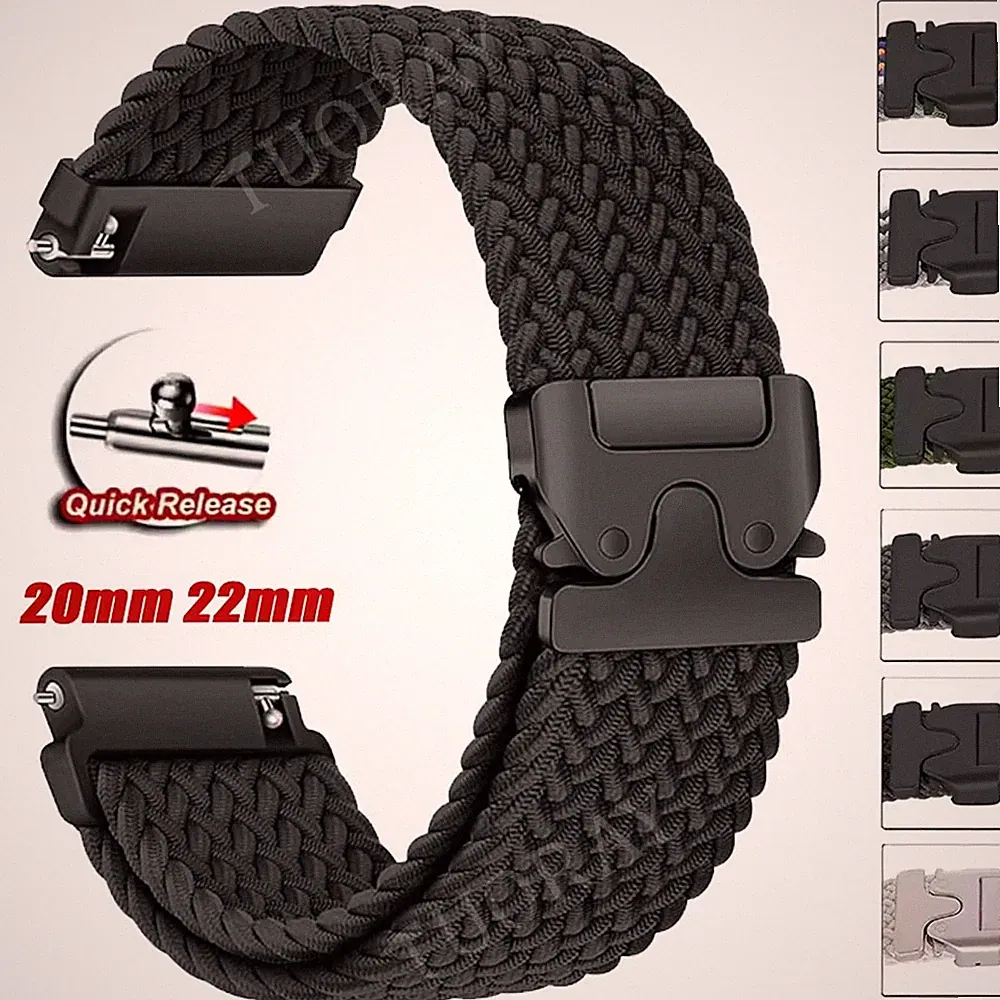 Braided Nylon Armband 20 mm | 22 mm für Samsung Galaxy Huawei Amazfit Smartwatch