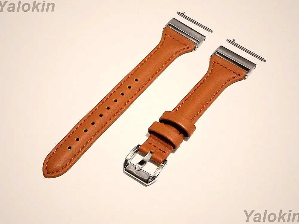 Braune Slim Leder Band Armband für Garmin Venu X1 Fitness Smartwatch -A24B22
