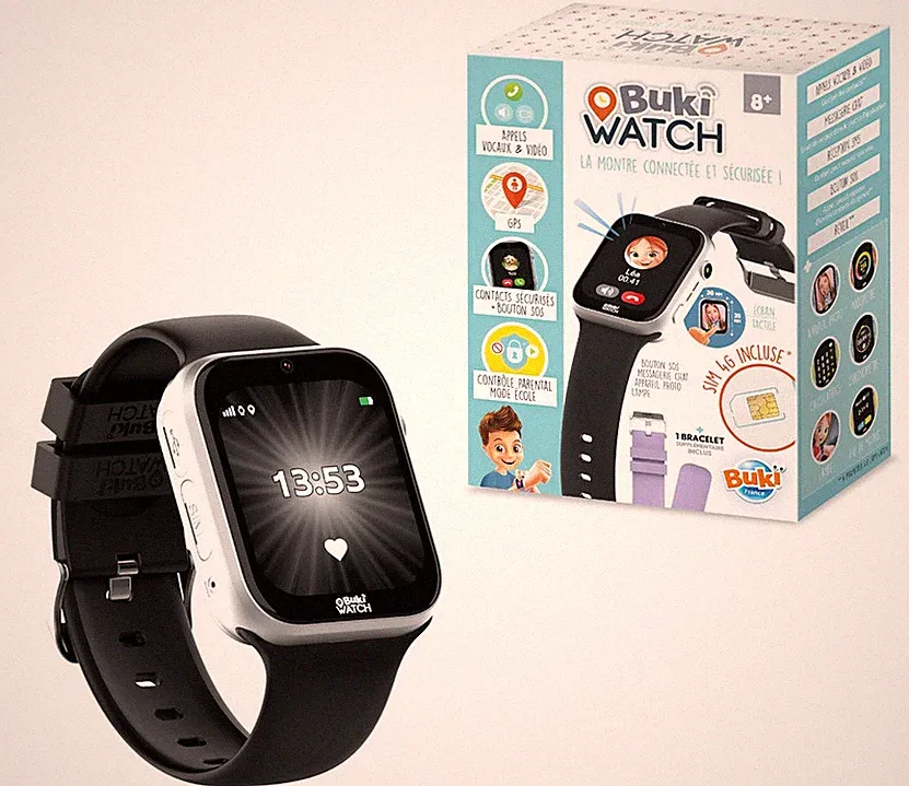 Buki Kinder-Smartwatch – Anrufe, GPS, SOS, Video, Wasserdicht