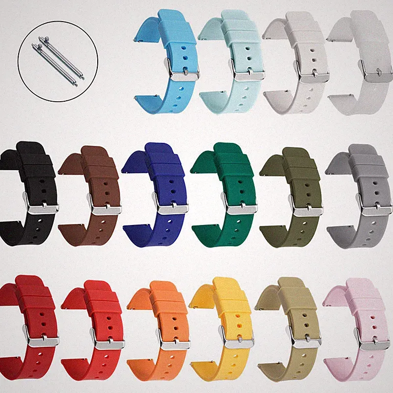 Buy 2 Get 1 Silikon Armband 10-24mm für Smartwatch Uhrenarmband Armbanduhr Band