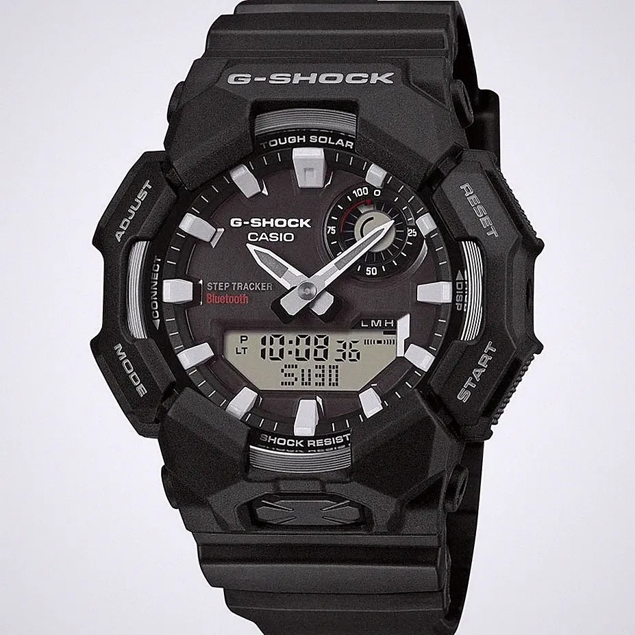 Casio G-Shock Herren Smartwatch schwarzes Ziffernblatt schwarzes Armband GA-B010-1A1ER