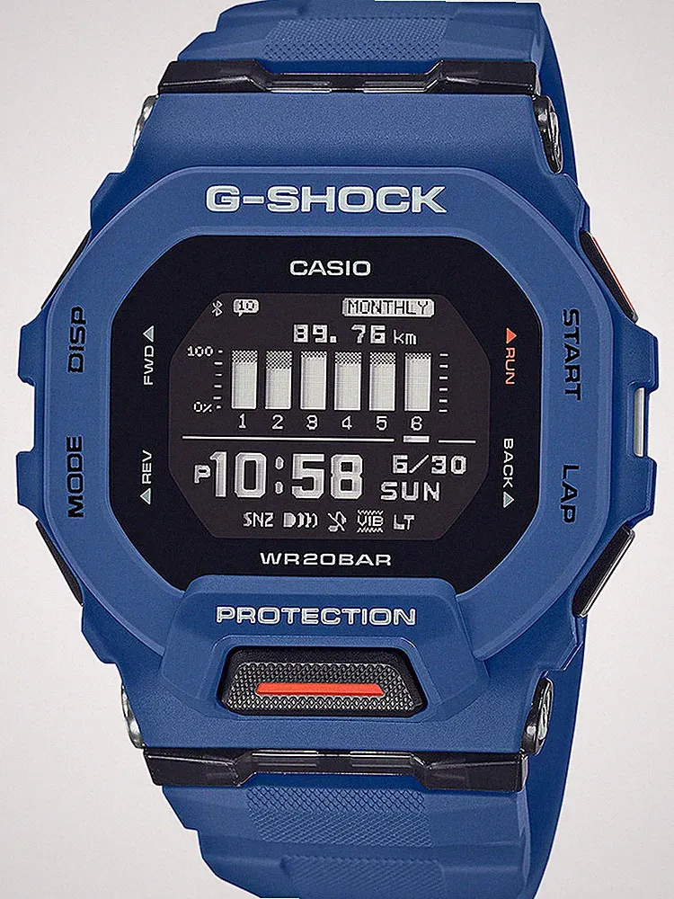 Casio GBD-200-2ER Armbanduhr G-Shock 46mm Smartwatch Quarz Herren Schwarz Bla...