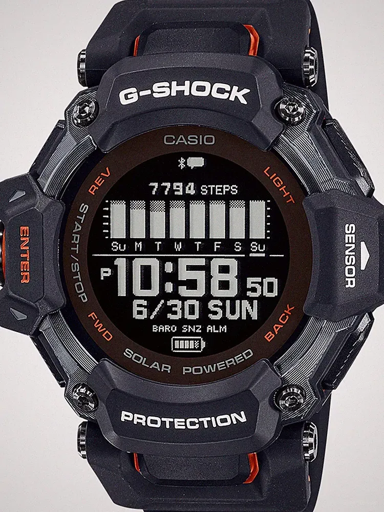 Casio GBD-H2000-1AER G-Shock G-Squad 53mm 20ATM Smartwatch Quarz Herren Schwarz