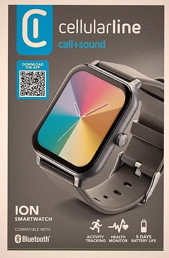 Cellular Line ION 60800 Digital Smartwatch Rechteckig 120 h Schwarz