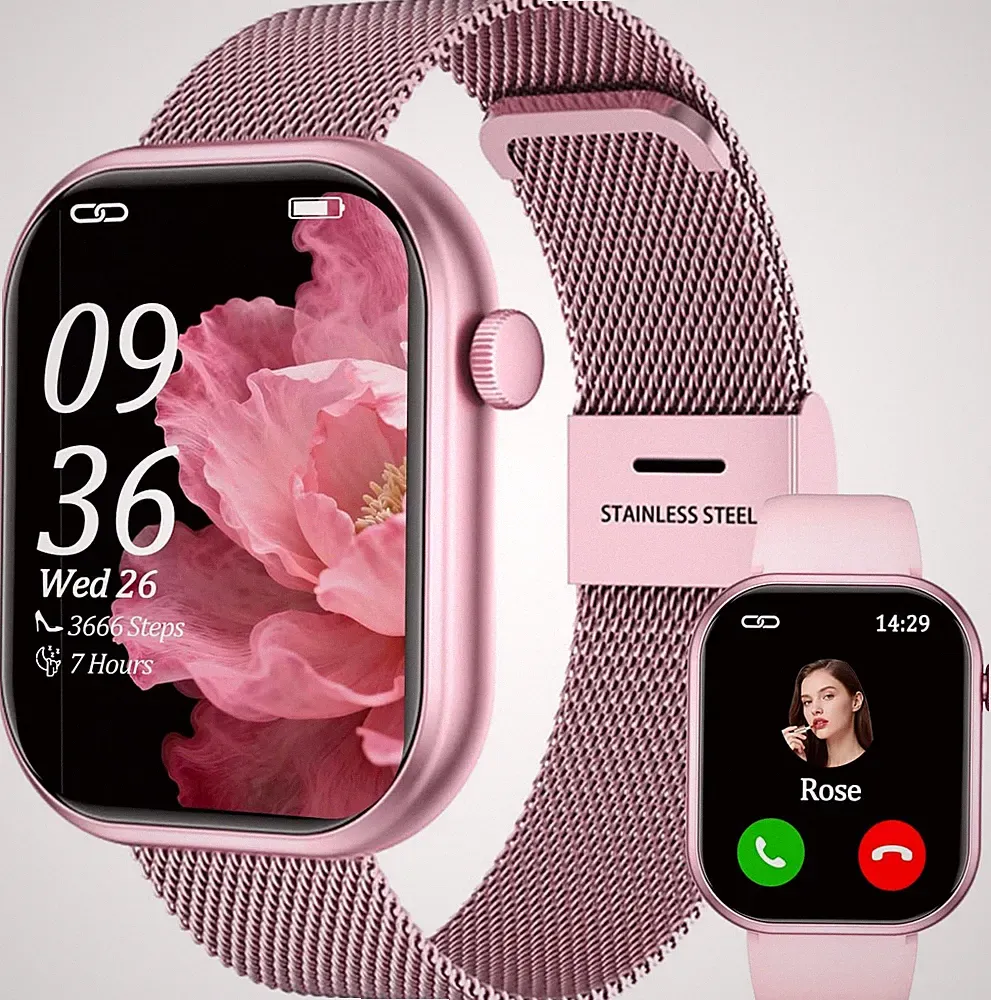 Clleylise Damen Smartwatch mit Telefonfunktion, 110 Sportmodi, IP68 wasserdicht