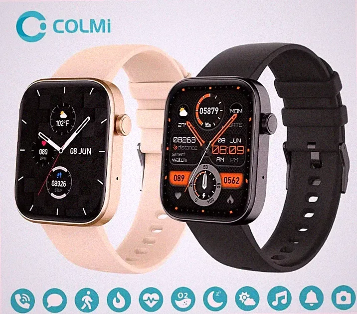 Colmi Smartwatch Bluetooth Fitness Tracker IP68 Sport Schrittzähler Herren Damen
