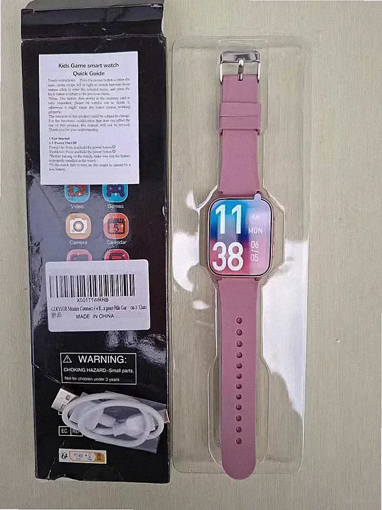D10 Kinder Smartwatch mit 10 Hörbücher, 26 Spiele (Pink) -Ausgepackt! aber neu!