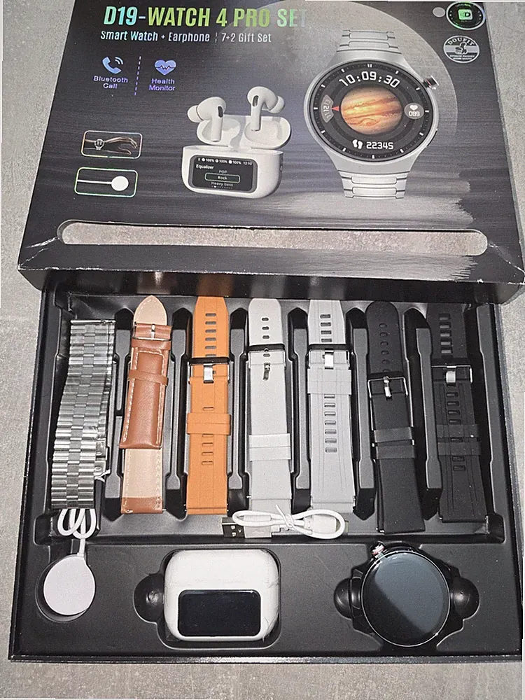 D19 A9pro IP67 Bluetooth Smartwatch + Kopfhörer Set mit Uhrenarmbändern Top✅️