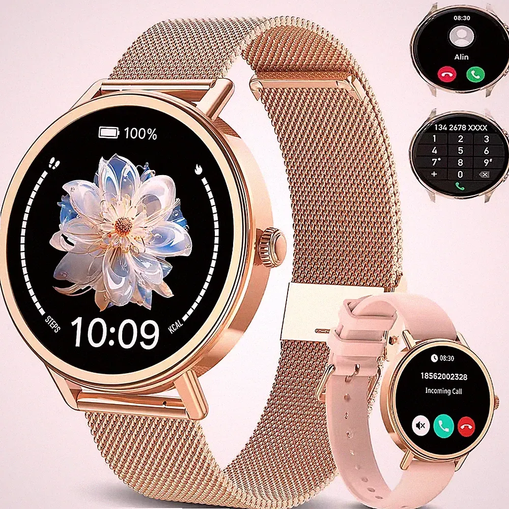 Smartwatch Herren Damen mit Telefonfunktion Fitnessuhr für Android & iOS Fitness
