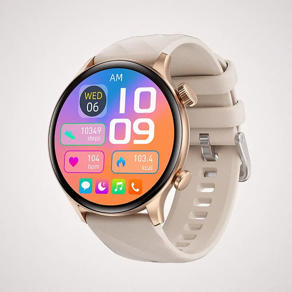 Damen Herren GW63 Smartwatch 1,39 Zoll HD-Display mit Körpertemperaturmessung