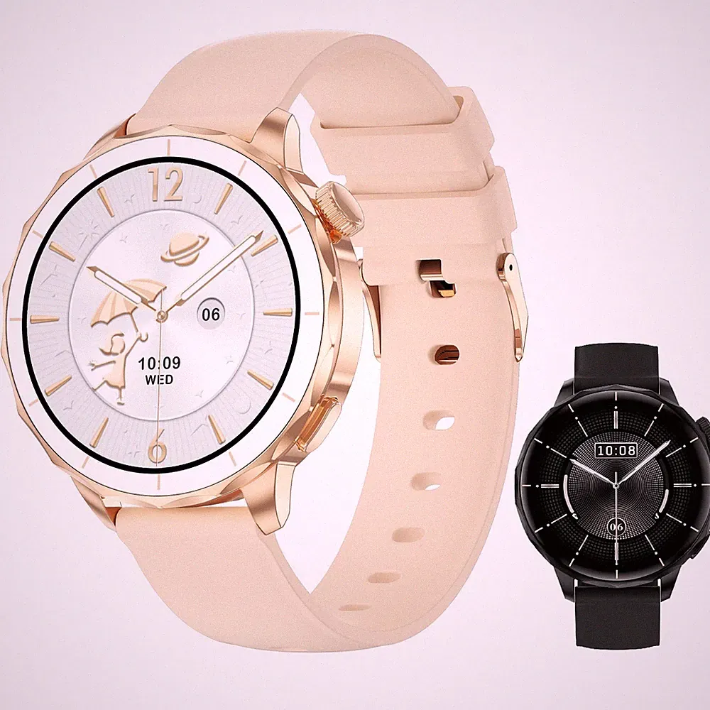 Damen IP68 wasserdicht Smartwatch Herzfrequenz Blutdruck Monitor Bluetooth-Anruf