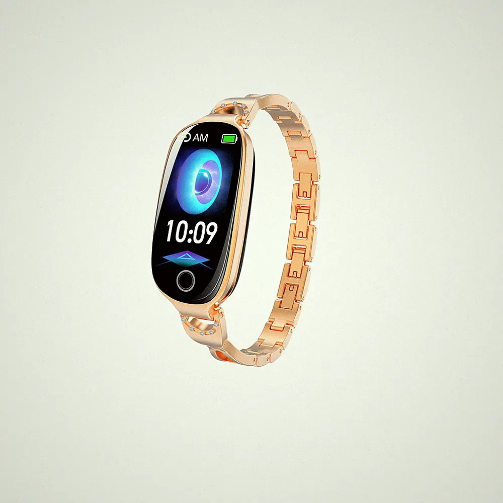 Damen Smartwatch F81 Herzfrequenz Blutdruck Sauerstoff-Monitor IP67 Wasserdicht
