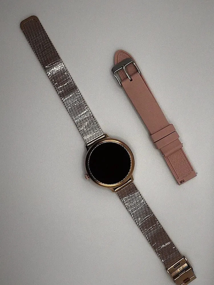Damen Smartwatch Fitness Tracker mit Telefonfunktion, Blutdruckmessung Puls