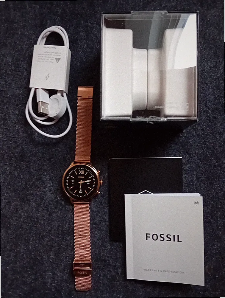 Damen Smartwatch Fossil Wellness Edition Gen. 6 Rosegold mit Metalarmband