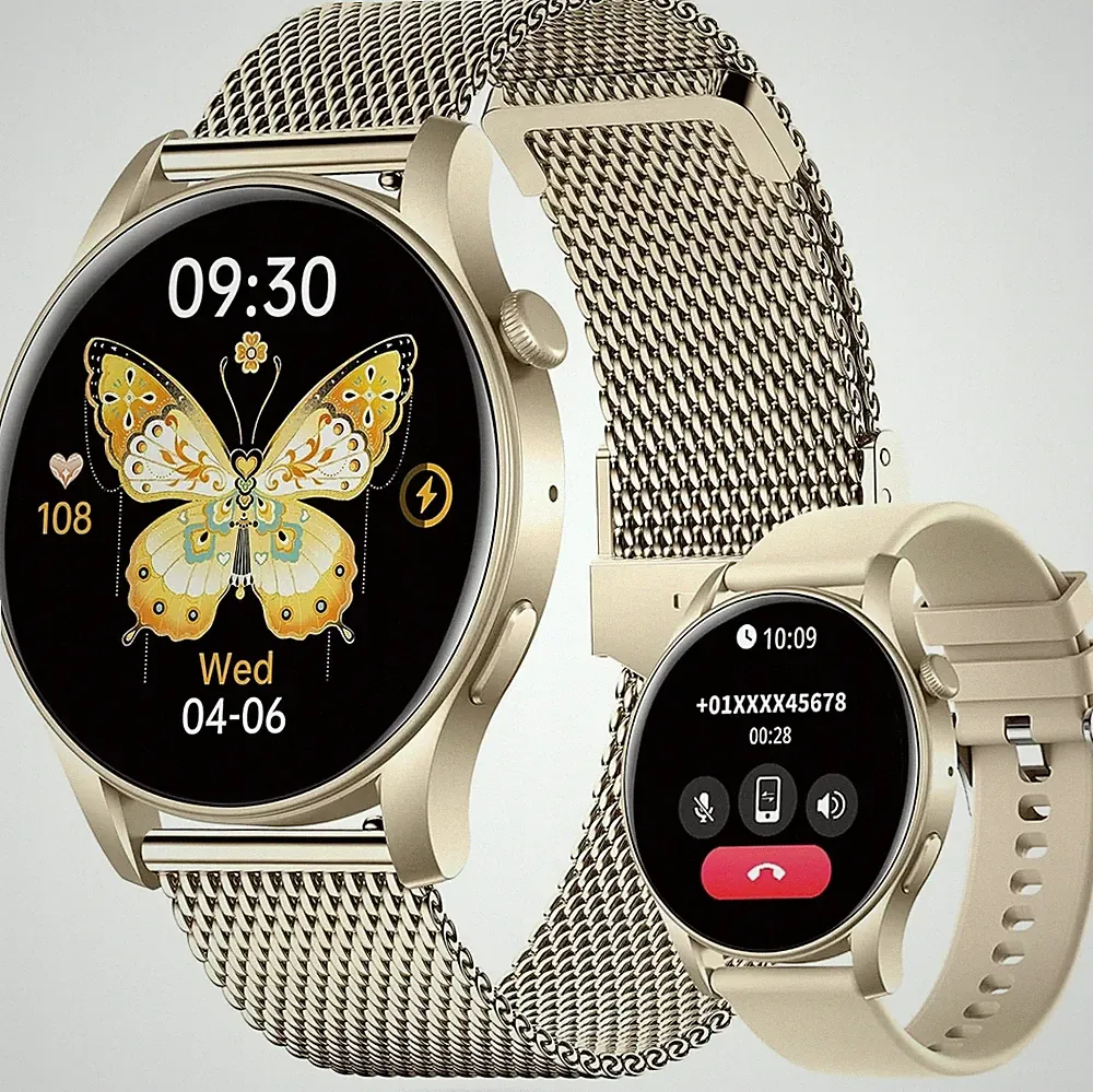 DAMEN-SMARTWATCH FÜR EIN MÄDCHEN GESCHENK AMOLED SILIKON SMART ARMBAND