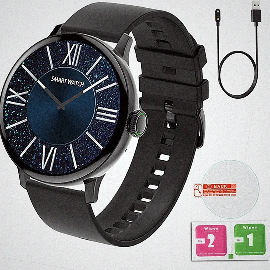 Damen-Smartwatch mit Telefonfunktion, Touchdisplay 1,19" HD, Bluetooth 5.0, EKG