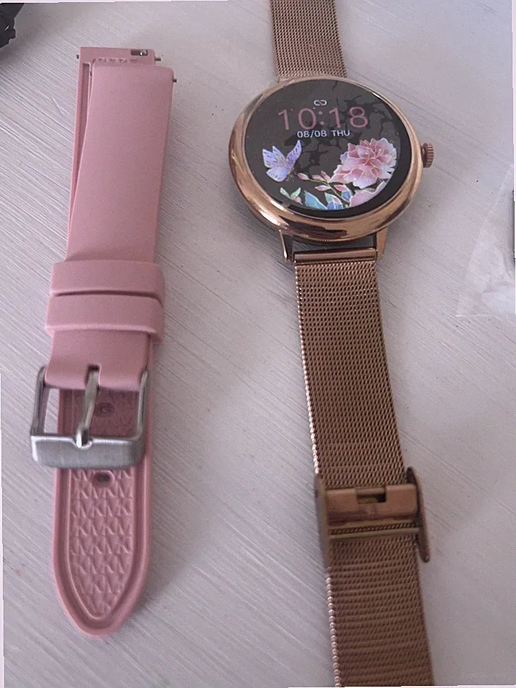 Damen-Smartwatch, Smartwatch, Schlafmonitor und Pulsmesser wechselbares Armband